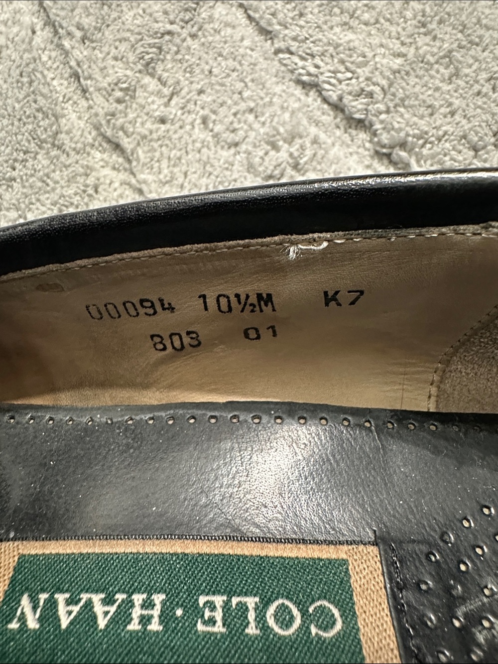 Cole Haan Black Woven Leather Slip-On Loafers - Picture 3 of 5